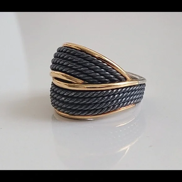 David Yurman Origami Crossover Ring. - Picture 2 of 10